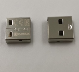 USB A SUS316 housing with laser-engraved pattern