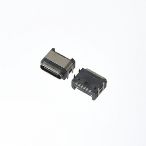USB TYPE C 2.0 REC Single Row 6PIN (DIP type, IPX7) Connector Part